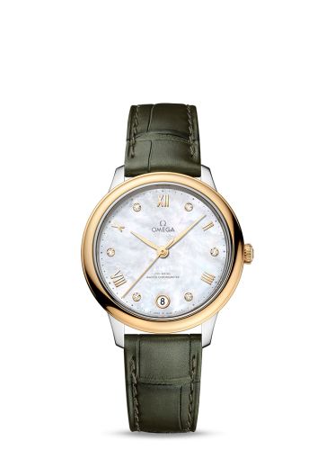 Omega De Ville Master Chronometer 34 Stainless Steel - Yellow Gold / MOP - Diamond